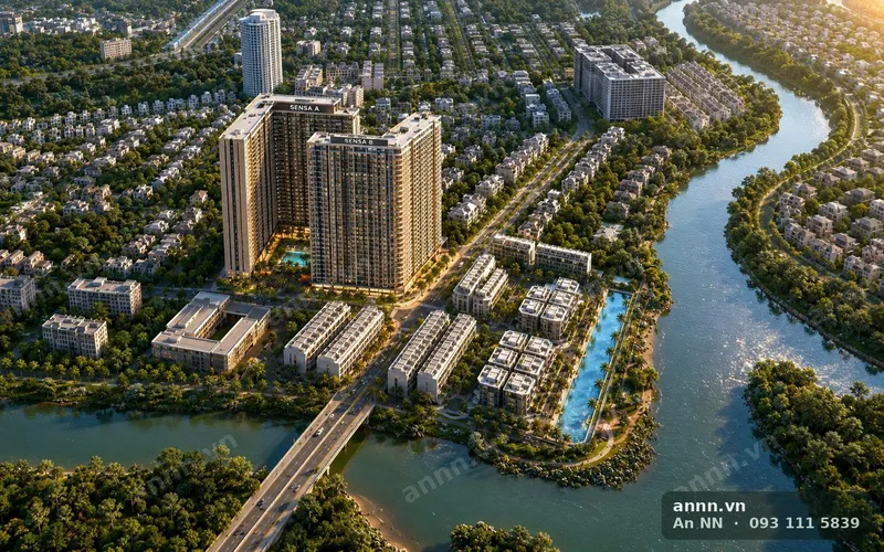 Phối cảnh dự án bên sông Rạch Chiếc