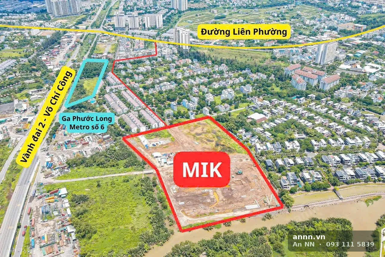 Khu đất dự án và ga Phước Long tuyến Metro số 6