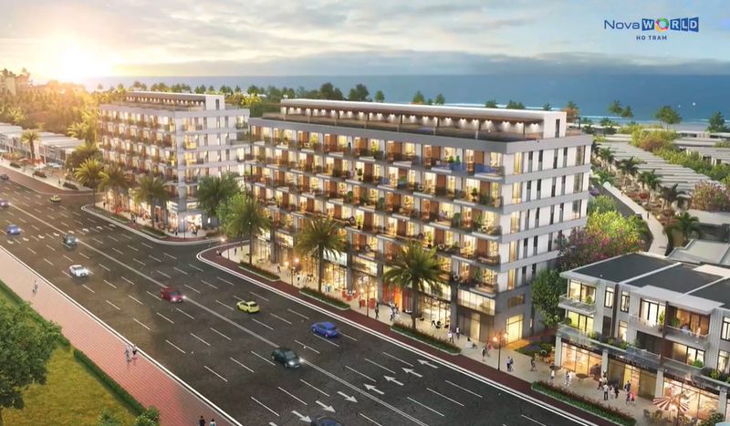 Phối cảnh tổ hợp thương mại — lưu trú bên đại lộ