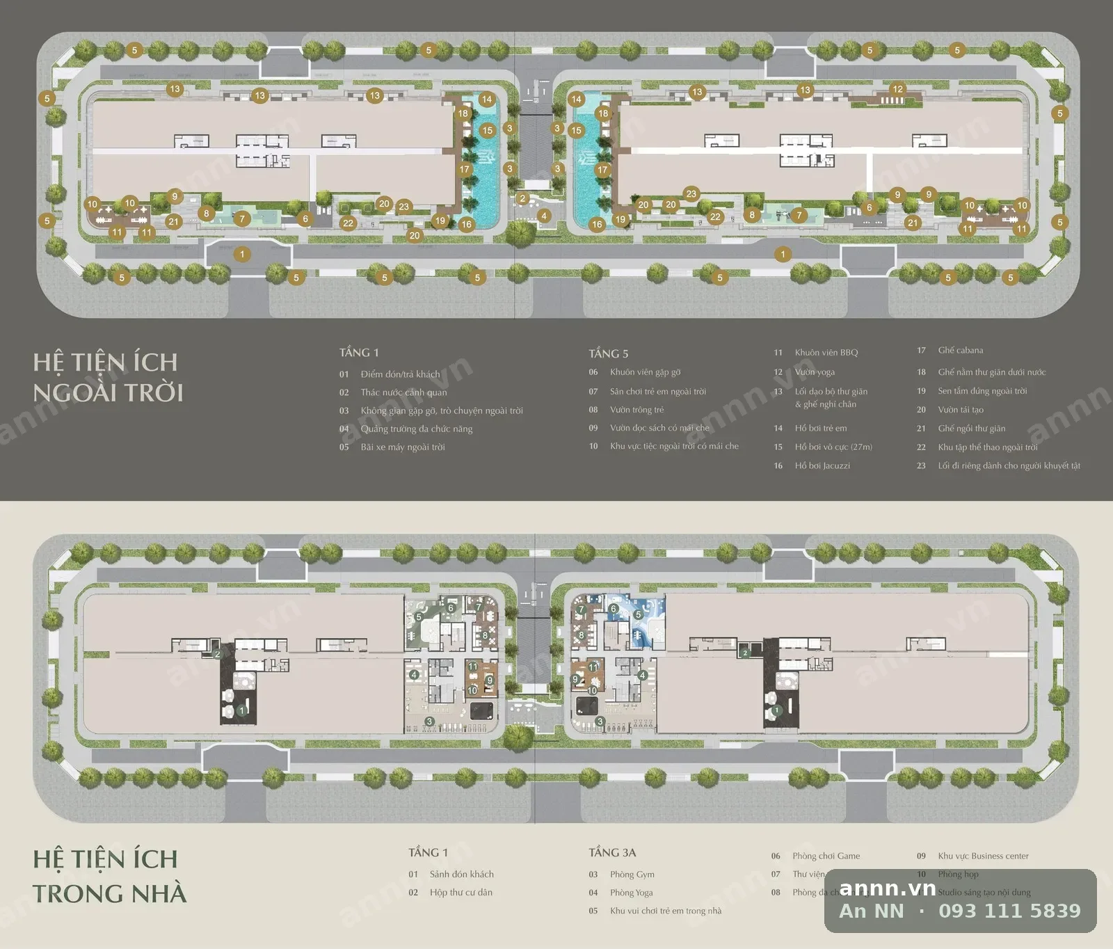 Mặt bằng tiện ích Lumière Midtown