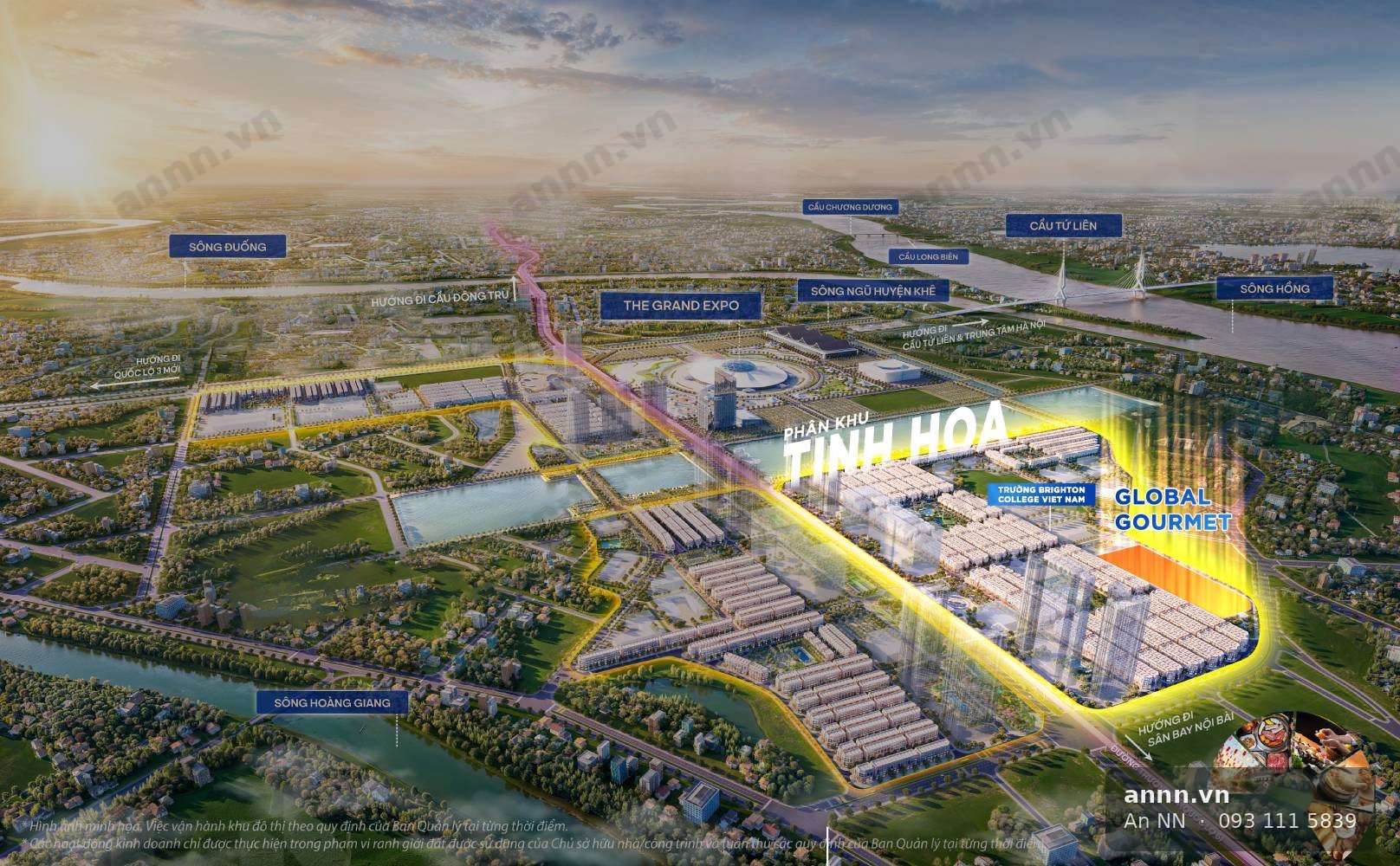 Mặt bằng phân khu Tinh Hoa — 1.482 nhà phố và 270 biệt thự