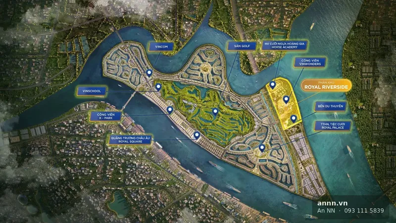 Mặt bằng phân khu Royal Riverside — ven sông Bạch Đằng