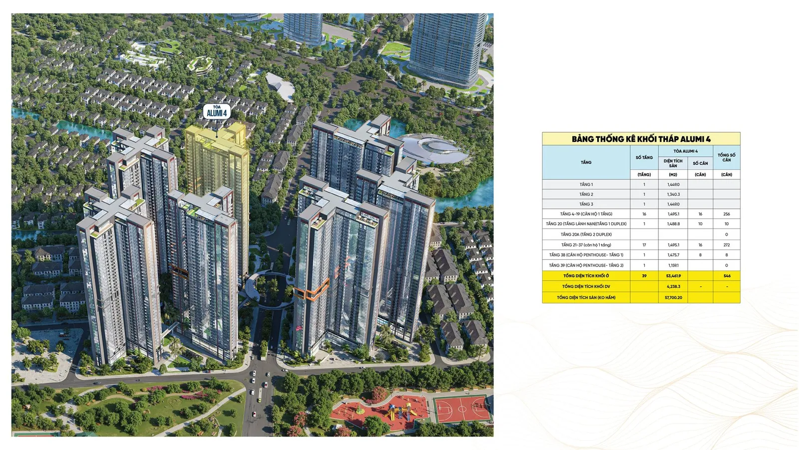 MẶT BẰNG TÒA ALUMI 4