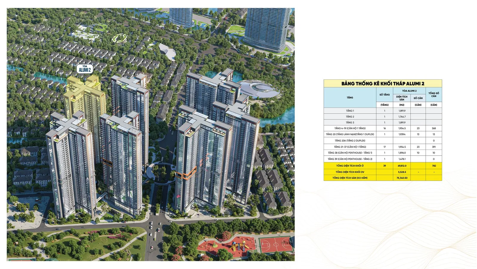 MẶT BẰNG TÒA ALUMI 2