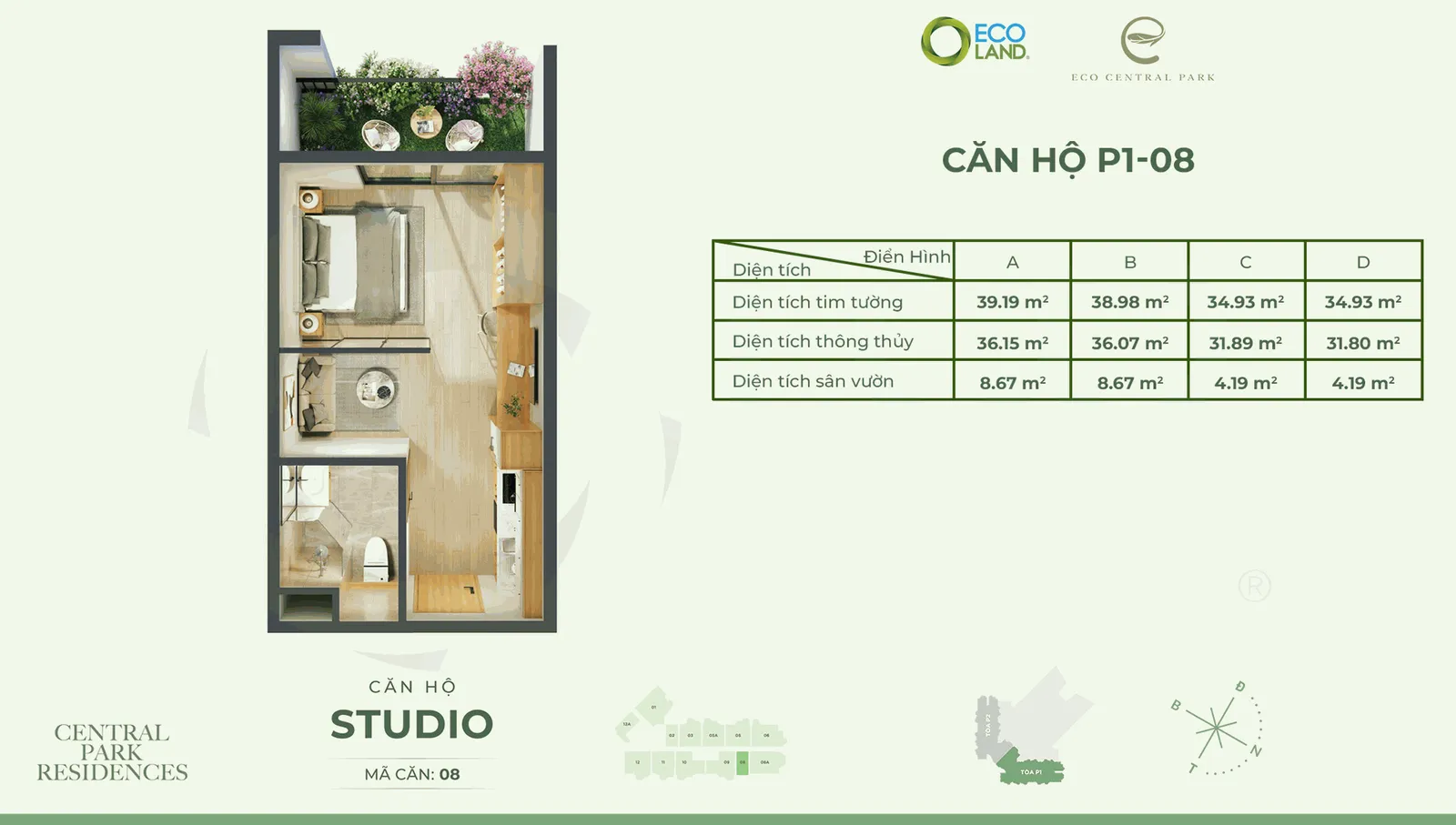 Căn hộ STUDIO loại 2