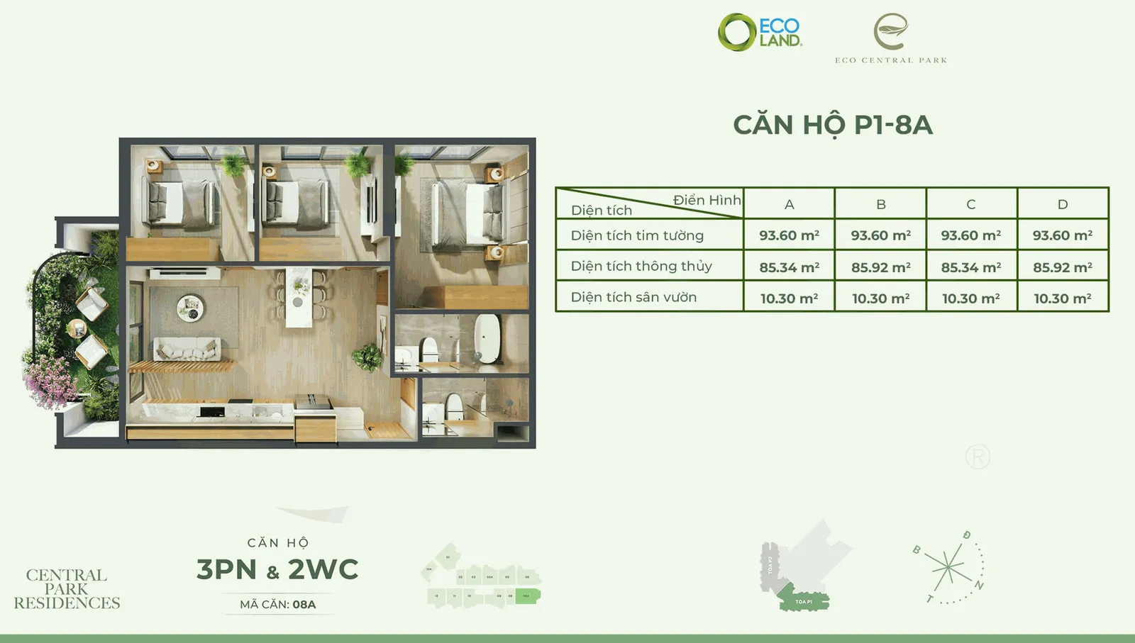 Căn hộ 3PN loại 3