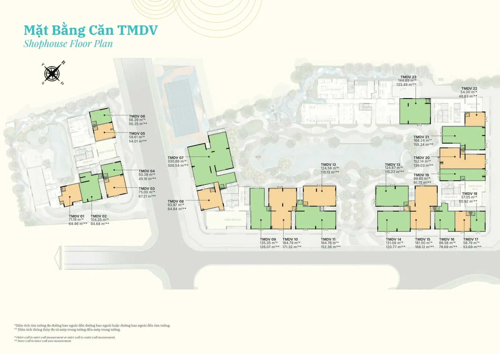 MẶT BẰNG CĂN TMDV