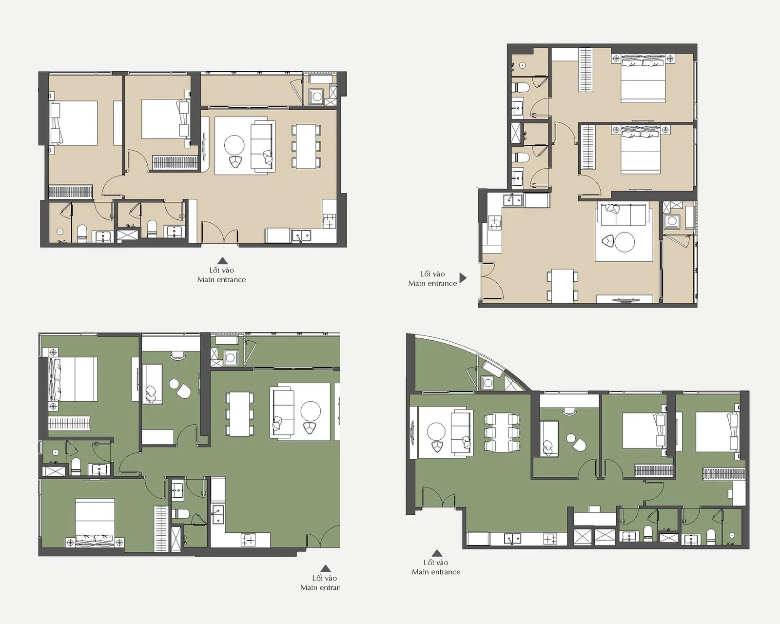 Căn hộ 2BR/2BR+1