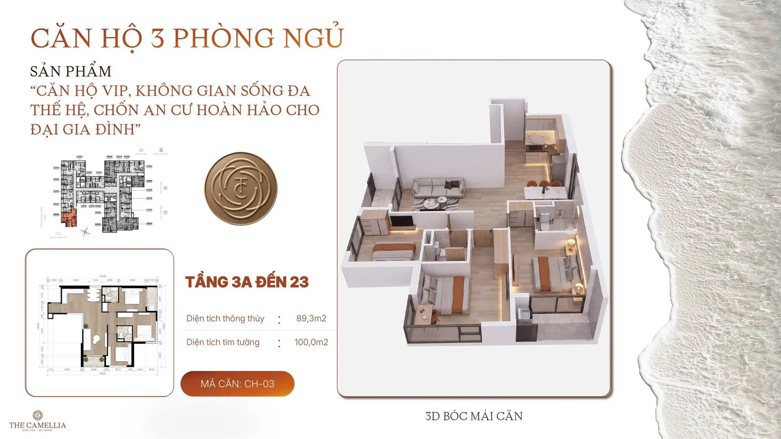 Căn hộ 3 phòng ngủ 1