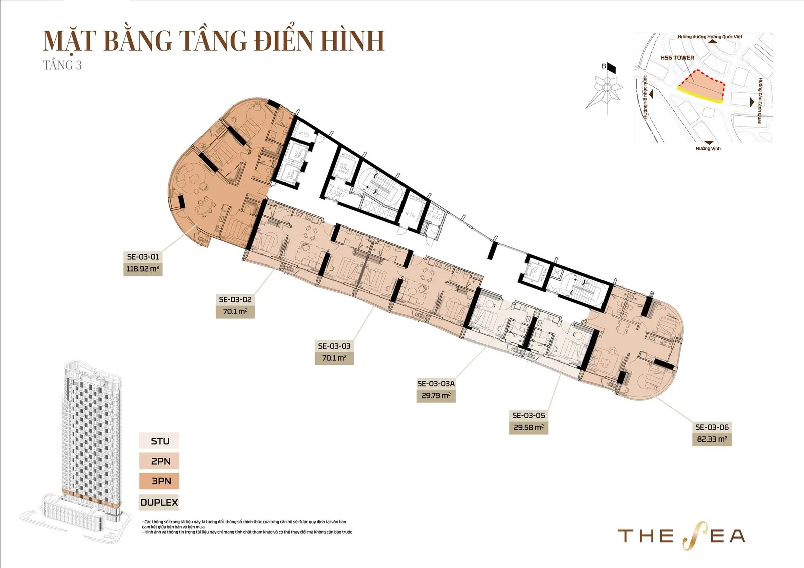 MẶT BẰNG ĐIỂN HÌNH TẦNG 3
