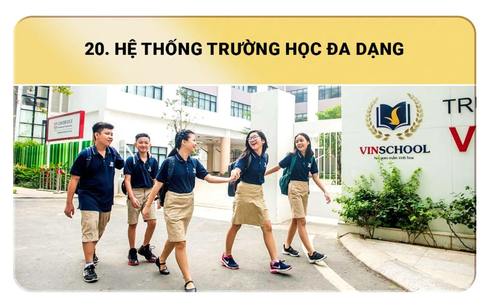 Hệ thống trường học đa dạng